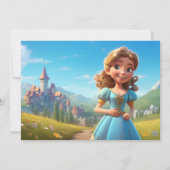 Prinses Verjaardag Kaart Gepersonaliseerde Naam Le (Achterkant)