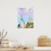 Prinses Verjaardag Kinderen Welkom Poster (Keuken)