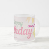 prinses verjaardag matglas koffiemok (Voorkant rechts)