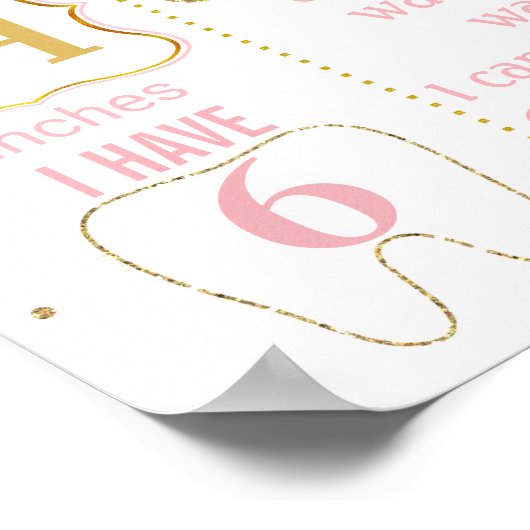 Prinses Verjaardag mijlpaal krijtbord feest 1062 Poster (Hoek)