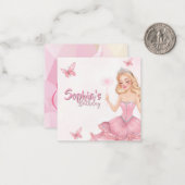 Prinses Verjaardag Notitiekaartje (Voorkant / Achterkant in situ)