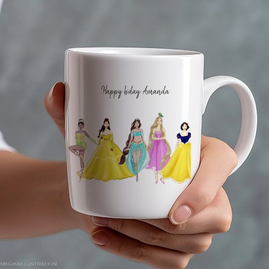 prinses, verjaardag, porselein kop