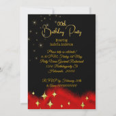 Prinses Verjaardag Rode Glitter Hoge Hakken Kroon Kaart (Achterkant)