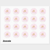 Prinses Verjaardag Ronde Sticker (Vel)