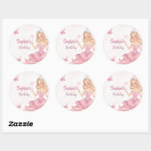 Prinses Verjaardag Ronde Sticker (Vel)
