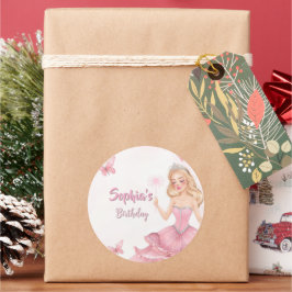 Prinses Verjaardag Ronde Sticker