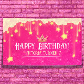 Prinses Verjaardag Roze Banner