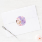 Prinses verjaardag Schuim Bord Ronde Sticker (Envelop)