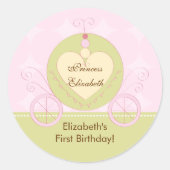 Prinses Verjaardag Sticker Koninklijke Koets (Voorkant)