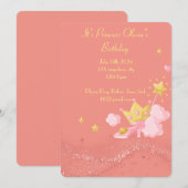 PRINSES VERJAARDAG UITNODIGING (Voorkant / Achterkant)