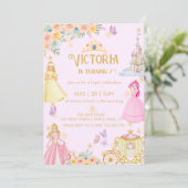 Prinses verjaardag Uitnodiging (Staand voorkant)