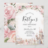 Prinses Verjaardag Uitnodiging, Betoverde Uitnodig Kaart (Voorkant / Achterkant)