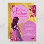 Prinses Verjaardag Uitnodiging - Gepersonaliseerde (Voorkant / Achterkant)