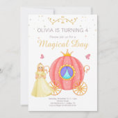 Prinses Verjaardag uitnodiging, kleine prinses mei Kaart (Voorkant)