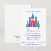 Prinses verjaardag uitnodiging - met rijm (Voorkant / Achterkant)