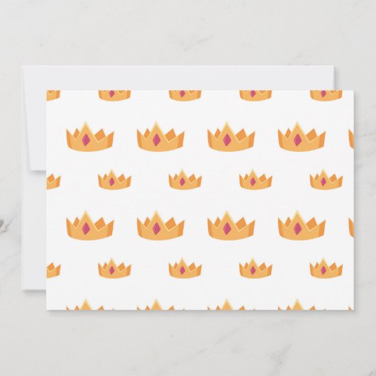 Prinses Verjaardag Uitnodiging Party Meisjes Foto (Achterkant)