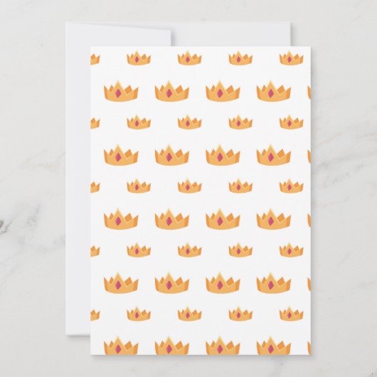 Prinses Verjaardag Uitnodiging Prince Party Meisje (Achterkant)