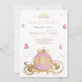 Prinses Verjaardag uitnodiging Prinses Carriage (Voorkant)