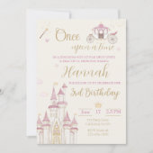 Prinses Verjaardag Uitnodiging Prinses Uitnodiging (Voorkant)