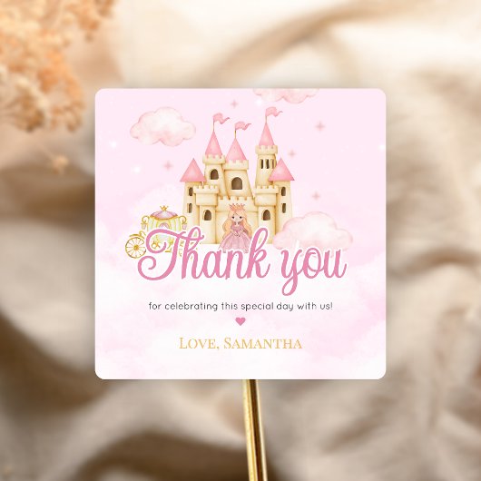 Prinses Verjaardag Vierkante Sticker
