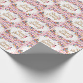 Prinses Verjaardag Waterverf Cadeaupapier (Hoek)