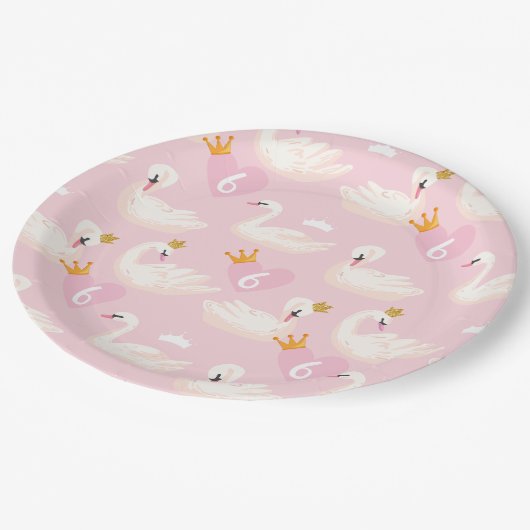 Prinses Verjaardagsfeest, aangepaste leeftijd Papieren Bordje (Gekanteld)