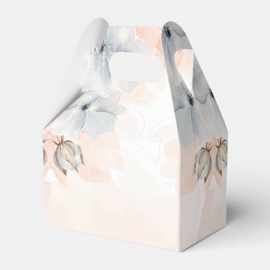 Prinses Verjaardagsfeest Beige glitter Dank u Bedankdoosjes (Achterkant)