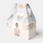 Prinses Verjaardagsfeest Beige glitter Dank u Bedankdoosjes (Voorkant Zijde)