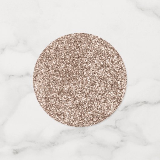 Prinses Verjaardagsfeest Beige glitter Foto Confetti (Kleine voorkant)