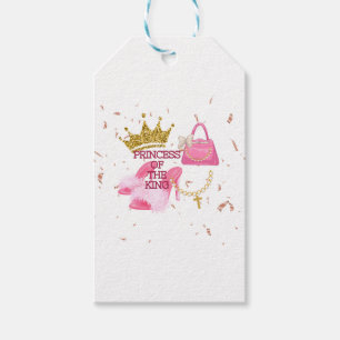 Prinses verjaardagsfeest cadeaulabel
