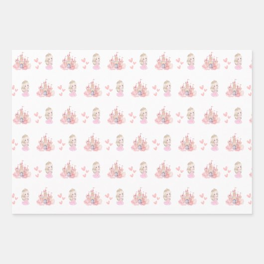 Prinses Verjaardagsfeest Inpakpapier Vel (Voorkant)
