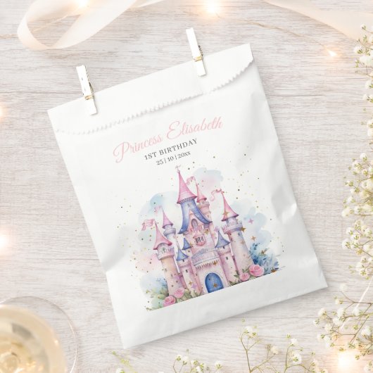 Prinses verjaardagsfeest, Prinses Kasteel Verjaard Bedankzakje (Geknipt)