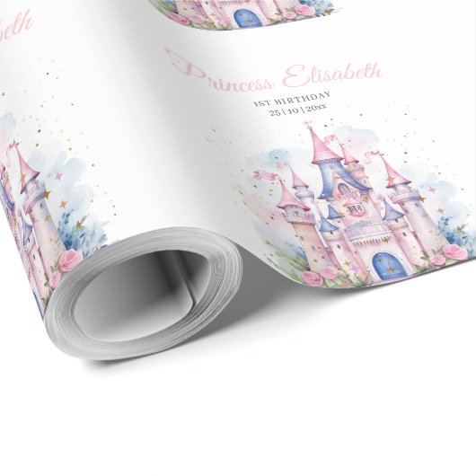 Prinses verjaardagsfeest, Prinses Kasteel Verjaard Cadeaupapier (Rol Hoek)