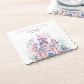 Prinses verjaardagsfeest, Prinses Kasteel Verjaard Kartonnen Onderzetters (Gebogen)