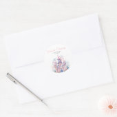 Prinses verjaardagsfeest, Prinses Kasteel Verjaard Ronde Sticker (Envelop)