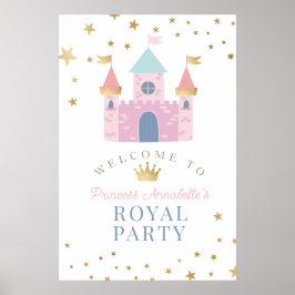 Prinses Verjaardagsfeest Welkomstposter Poster