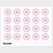 Prinses Verjaardagsfeestje Favor Tag Sticker (Vel)
