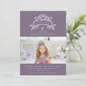 PRINSES VERJAARDAGSFEESTJE FOTO UITNODIGING (Staand voorkant)