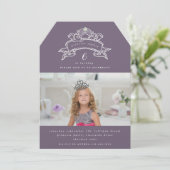 PRINSES VERJAARDAGSFEESTJE FOTO UITNODIGING (Staand voorkant)