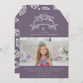 PRINSES VERJAARDAGSFEESTJE FOTO UITNODIGING (Voorkant / Achterkant)