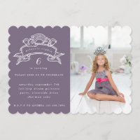 PRINSES VERJAARDAGSFEESTJE FOTO UITNODIGING