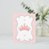 Prinses verjaardagsfeestje maak je eigen banner Ka Briefkaart (Staand voorkant)