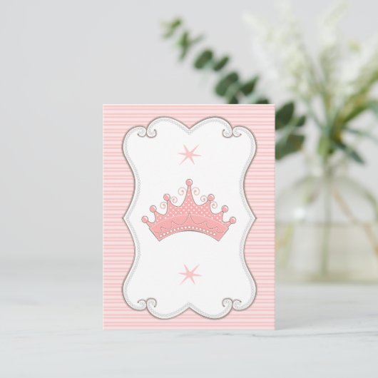 Prinses verjaardagsfeestje maak je eigen banner Ka Briefkaart (Staand voorkant)