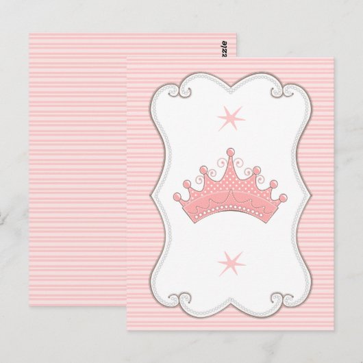 Prinses verjaardagsfeestje maak je eigen banner Ka Briefkaart (Voorkant / Achterkant)