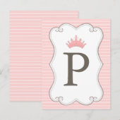 Prinses verjaardagsfeestje maak je eigen banner Ka Uitnodiging Briefkaart (Voorkant / Achterkant)