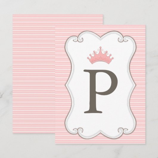 Prinses verjaardagsfeestje maak je eigen banner Ka Uitnodiging Briefkaart (Voorkant / Achterkant)
