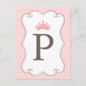 Prinses verjaardagsfeestje maak je eigen banner Ka Uitnodiging Briefkaart (Voorkant)