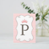 Prinses verjaardagsfeestje maak je eigen banner Ka Uitnodiging Briefkaart (Staand voorkant)