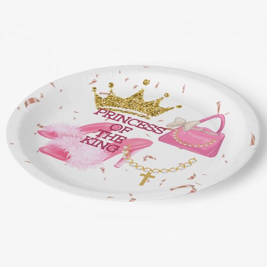 Prinses verjaardagsfeestje papier bord (Gekanteld)