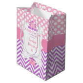 Prinses Verjaardagsfeestje Roze en Paarse Dank U Medium Cadeauzakje (Achterkant Gekanteld)